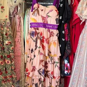 L'ATISTE Cream Strapless Dress